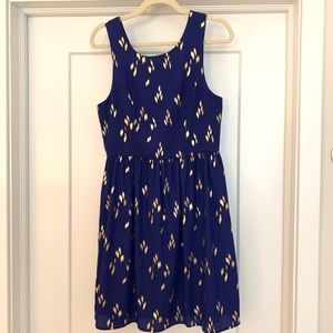 Royal Blue and Gold Everly Dress